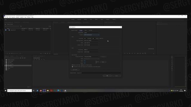 Урок 5. PREMIERE PRO 2020 для новичков.Создание Сиквенса в Премьер. Учимся монтировать с #Sergyarko