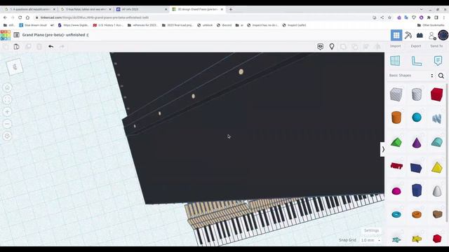 Creating a 3D Piano in Tinkercad: From Design to Rendering смотреть онлайн