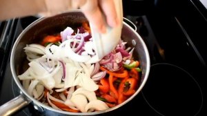 Bistec de res al estilo fajitas  #fajitas #carne