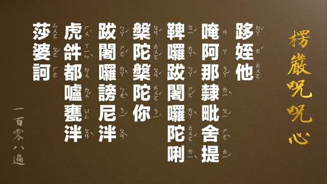 Shurangama mantra楞嚴咒咒心 смотреть онлайн