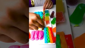 Rainbow Dessert POP IT Kohakuto, Cotton Candy, Popping Boba, Jelly ASMR MUKBANG | TikTok Funny Vide