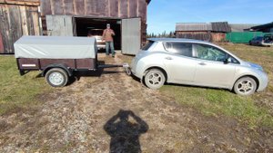 Междугородний Nissan Leaf и Прицеп существует! =)