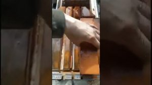 Пилим кирпич под большую задвижку от Русской мини печи