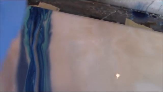 Epoxy Countertop White on pearl with Blue and red vein смотреть онлайн