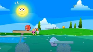 КРАСНЫЙ ШАРИК ПРОТИВ ЧЕРНЫХ КВАДРАТОВ И ЧЕРНОГО КВАДРАТНОГО БОССА Зеленые Холмы 2