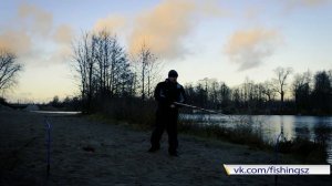 Техника дальнего заброса сидя. И тест на дальность удилищем Крокодил.