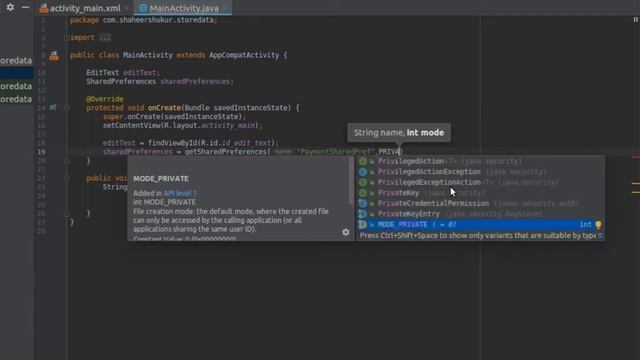 Storing data | Last Payment App example using sharedPreferences in Android смотреть онлайн