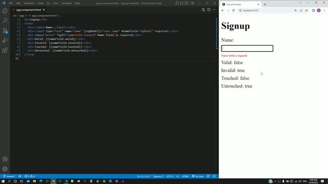 #12.11 - NgModel 'touched' property - Template Driven Form - Angular Series смотреть онлайн