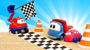 Лева Грузовичок и Капу Экскаватор построили детскую площадку! Песочница для малышей