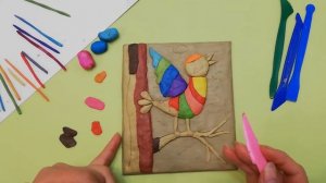 Урок по лепке. Рельефная птичка.