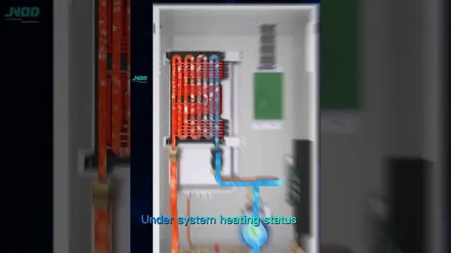 Display Of The Internal Structure And Two Heating System Function Of The Electric Combi Boiler.