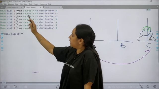 Gaming Project: Tower Of Hanoi | GeeksforGeeks School смотреть онлайн