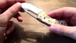 Кастомизация складного ножа. Резьба по рогу лося. Custom knife. Bone carving.