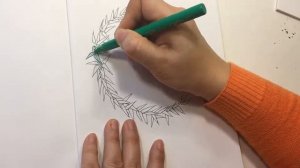 How to draw bamboo wreath  border design