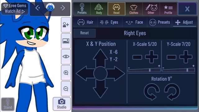 How I make Sonic the Hedgehog in Gacha Club *quick tutorial cause I’m lazy* (plz credit)
