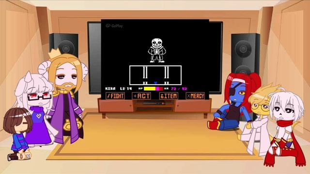 Undertale react to Sans Fighting | Gacha reacts смотреть онлайн