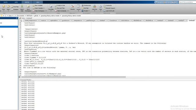 Queuing Theory based Implementation in Matlab