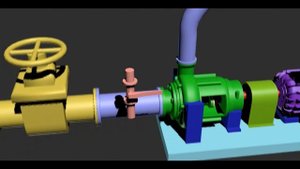 Компьютерная модель обвязки центробежного насоса