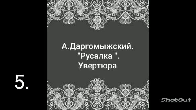 Музыкальная викторина.Увертюры из опер и балетов русских и зарубежных композиторов.Тест  на знания.