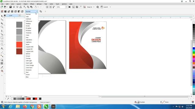 brochure design  corel draw  tutorial in hindi