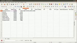 Payroll accounting in libre office calc ||  plustwo || computerized accounting