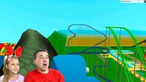 Мой ПАРК АТТРАКЦИОНОВ как в РЕАЛЬНОЙ ЖИЗНИ ROBLOX TYCOON! РЫБКА ест РЫБКУ Папа Дочка Fish Eat Fish