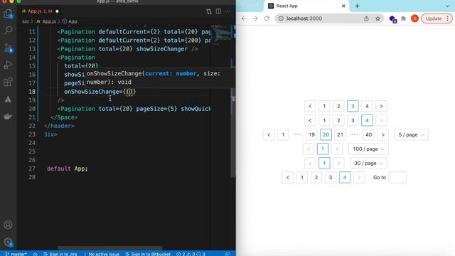 Ant Design tutorial for pagination in ReactJS | Customize Pagination in Antd | ReactJS Tutorial смотреть онлайн