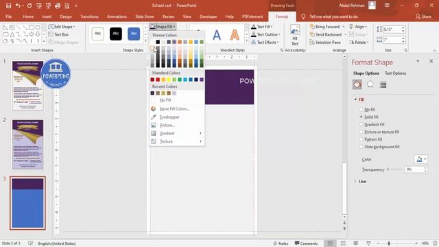 School Poster Design in PowerPoint