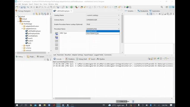 webMethods - How to call Stored Procedure from JDBC Adapter Service смотреть онлайн