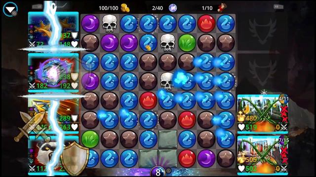 Gems Of War: Doomed Tome, Shahbanu Vespera, The Archduke, Lyrasza. смотреть онлайн