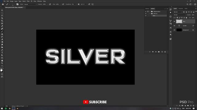 Free Photoshop Action: Photoshop Silver Text Effect!