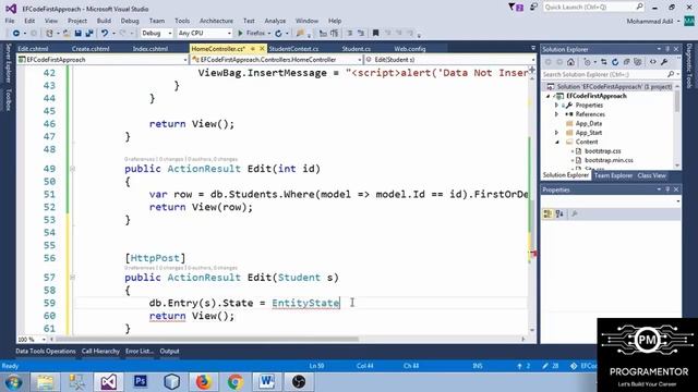 32 | Update OR Edit Data In Database Using Code First Approach EF In ASP.NET MVC (Hindi/Urdu)