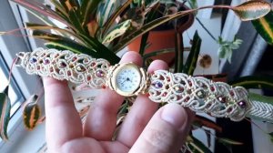 Браслет на часы.  Макраме.