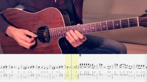 Naughty Boy - La la la. How To Play On Guitar (notes+TAB). Как Играть На Гитаре (ноты+табы).
