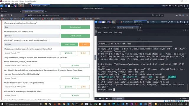 CTF (Capture the Flag) - Базовые инструменты для пентеста - ToolsRus. TryHackMe.