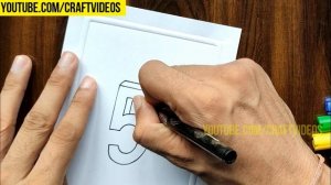 HOW TO DRAW 3D NUMBER 5 | WRITE 3D NUMBER 5