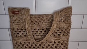 Пляжная сумка из джута своими руками?. Простой узор