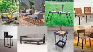 Outdoor furniture in wood and metal - a unique design