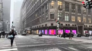 Walking In The Snow In New York Manhattan Winter Travel Virtual Tour 2024