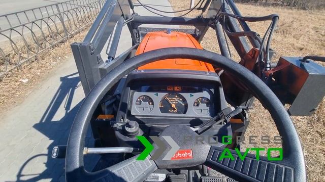 Трактор с фронтальным погрузчиком KUBOTA GL23 минитрактор с куном фрезой за 1 070 000 р прогрессавт