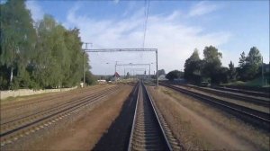 Электропоезд Минск - Молодечно 76км (вид из кабины) 2014г 7,6x