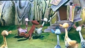 Лиса и гуси. Диафильм со звуком для детей