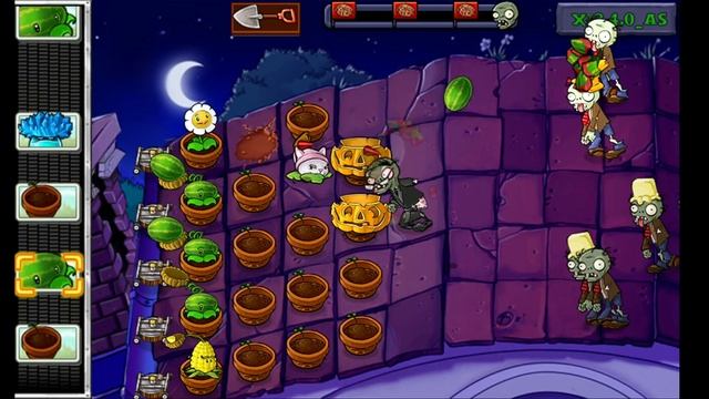 Обзор на мод  pvz xi 3.4.0 2 часть, 6 локация ночная крыша