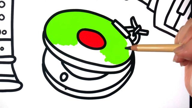 Let's draw various instruments such as tambourine, triangle, castanets, etc. смотреть онлайн