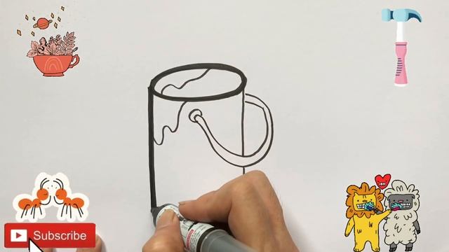 How To Draw a Cute Painting Pail for Children | Рисуем милое ведро с краской для детей смотреть онлайн