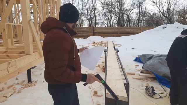 Правильная стропильная система и чердачное перекрытие. Каркасный дом 10х15. Часть 4. смотреть онлайн