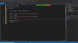 C++ programming, if lese statement , calculate total price for two items in buy one get another 50%