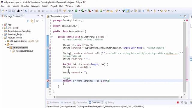 Java Tutorial - Reverse each Words of a String смотреть онлайн