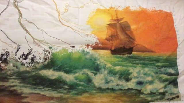 № 62. #Вышивка многоцветок. Финиш года. «Закат на море» ( дизайнер Надежда Ильина) смотреть онлайн