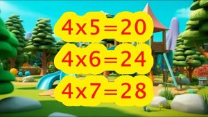 4х5, 4х6, 4х7. Тренажер таблицы умножения на 4. ТТУМ. Активно учим таблицу умножения на 4.